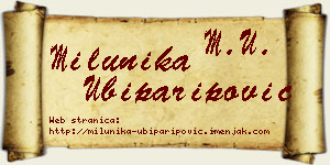 Milunika Ubiparipović vizit kartica